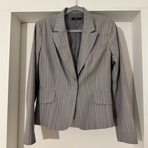 🌙3 for$20🌙SUZY SHIER grey pinstripe blazer - 6